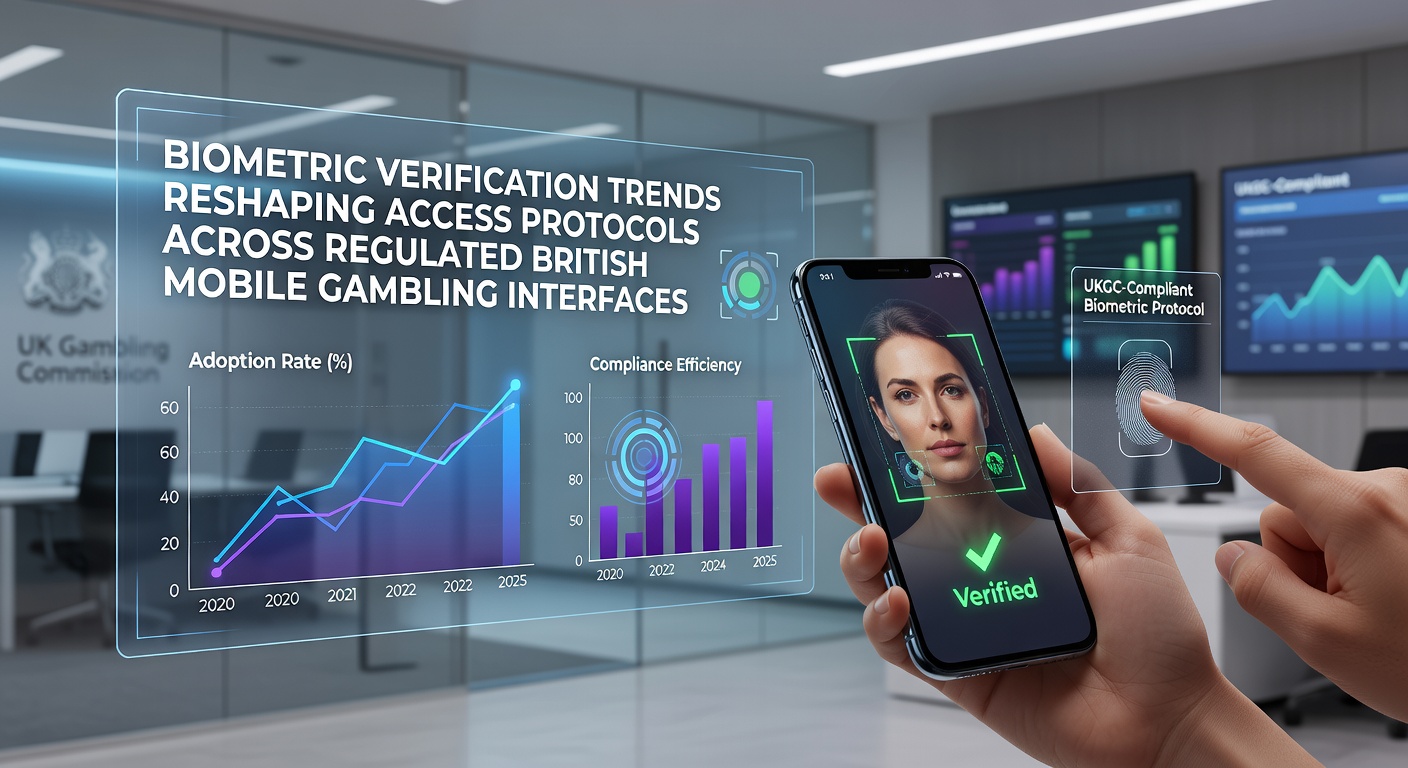 Close-up of a smartphone screen displaying facial recognition scan during mobile casino login with secure interface elements