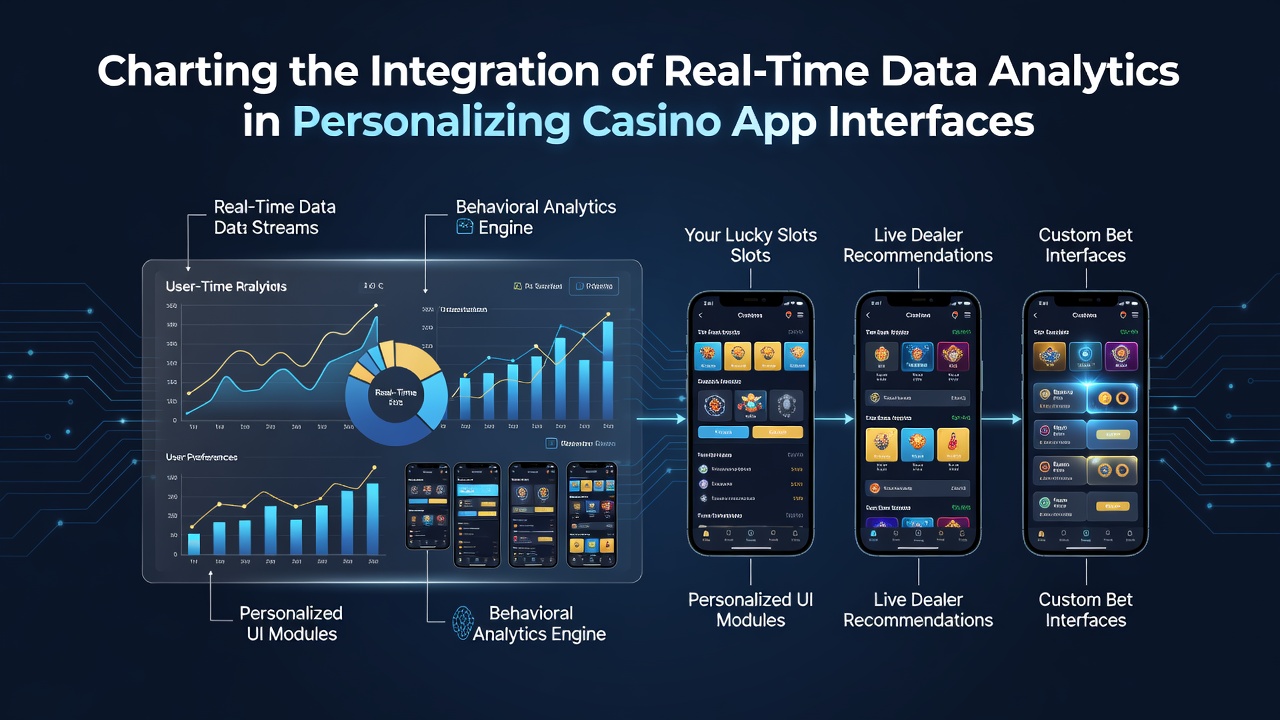 Casino app interface displaying personalized game recommendations driven by real-time analytics