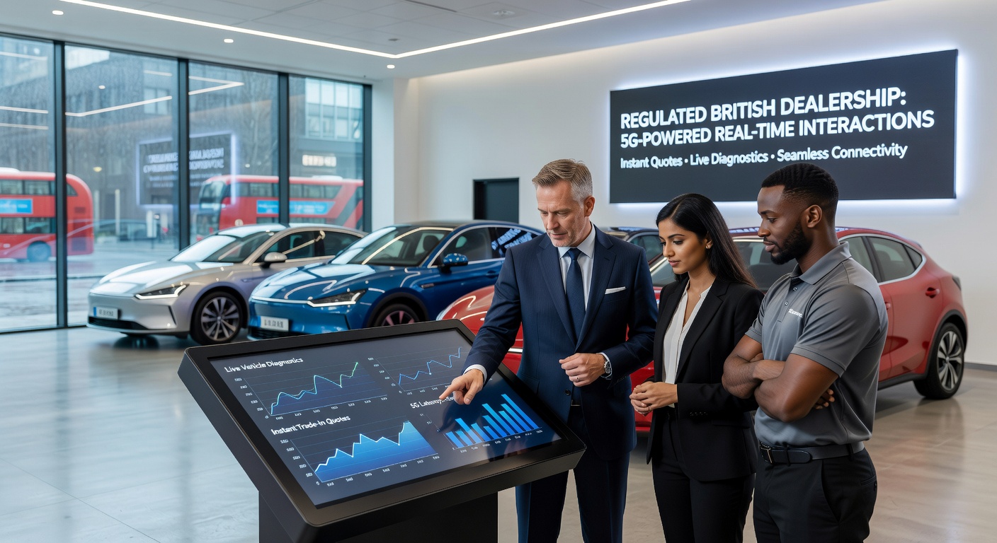 Live dealer interacting with players via responsive 5G-powered mobile interface