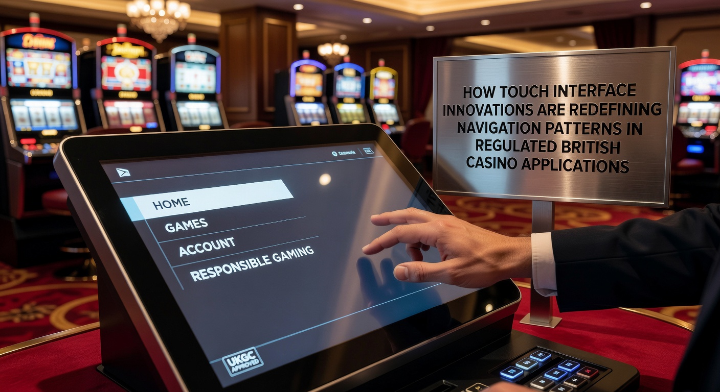 Close-up of a smartphone screen showing fluid touch navigation in a regulated casino app interface with swipe gestures and dynamic menu layouts