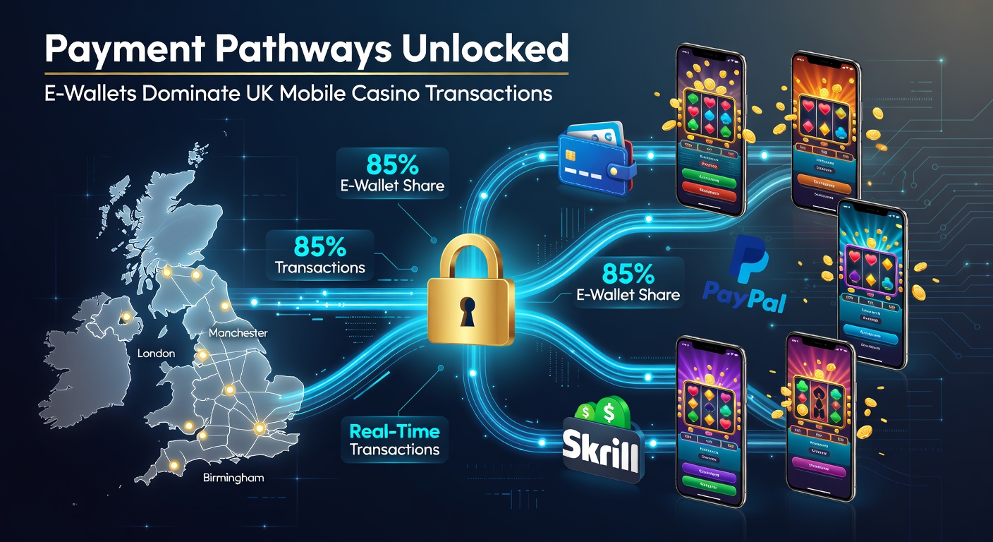Graph showing e-wallet transaction growth versus traditional methods in UK mobile casinos through 2026