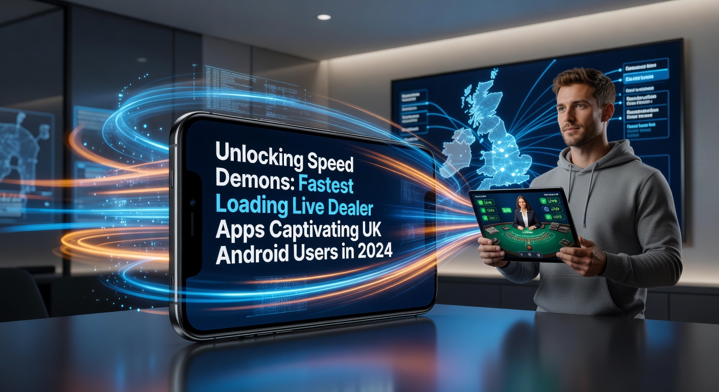 Android smartphone displaying a live dealer blackjack table with rapid loading interface and smooth streaming