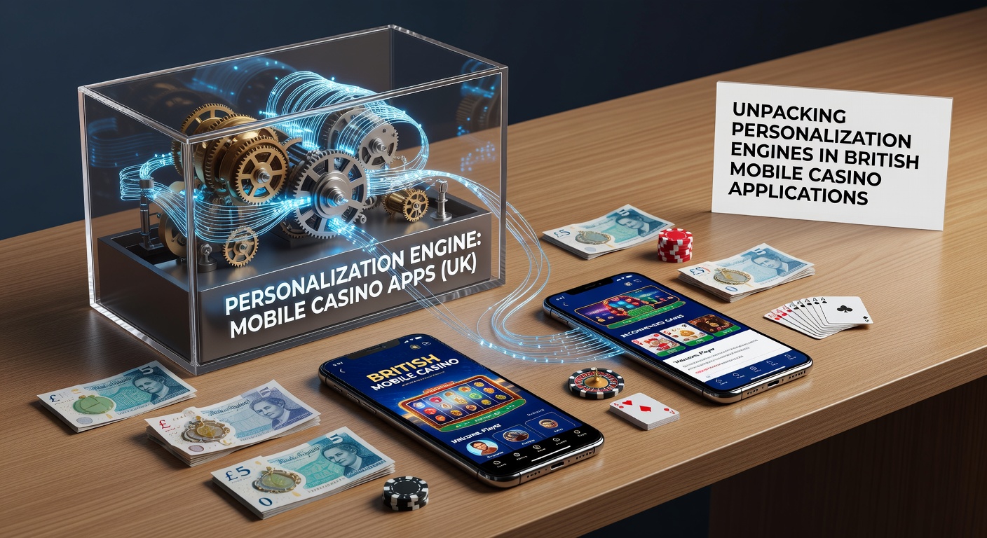Illustration of AI-driven personalization engine analyzing user data in a mobile casino app interface